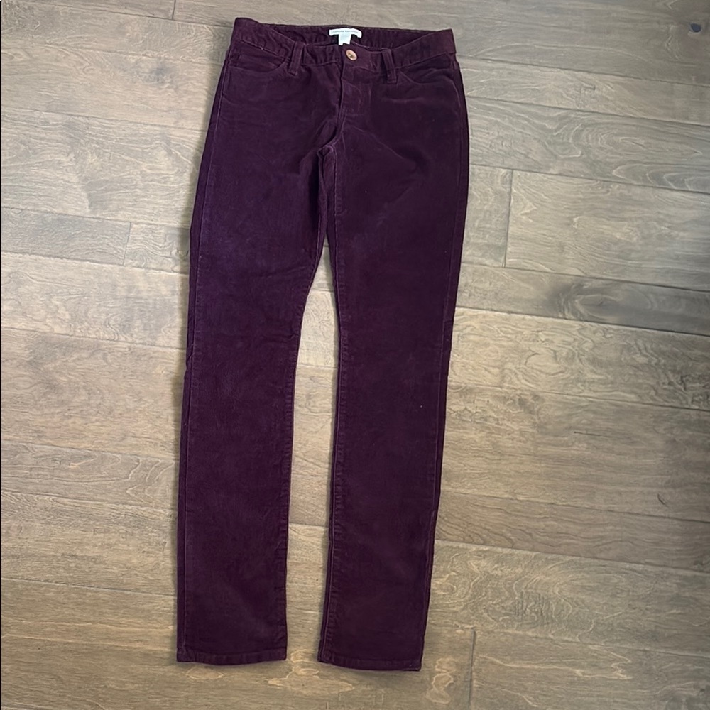 Banana Republic Corduroys Burgundy Straight Leg Women’s Size 27